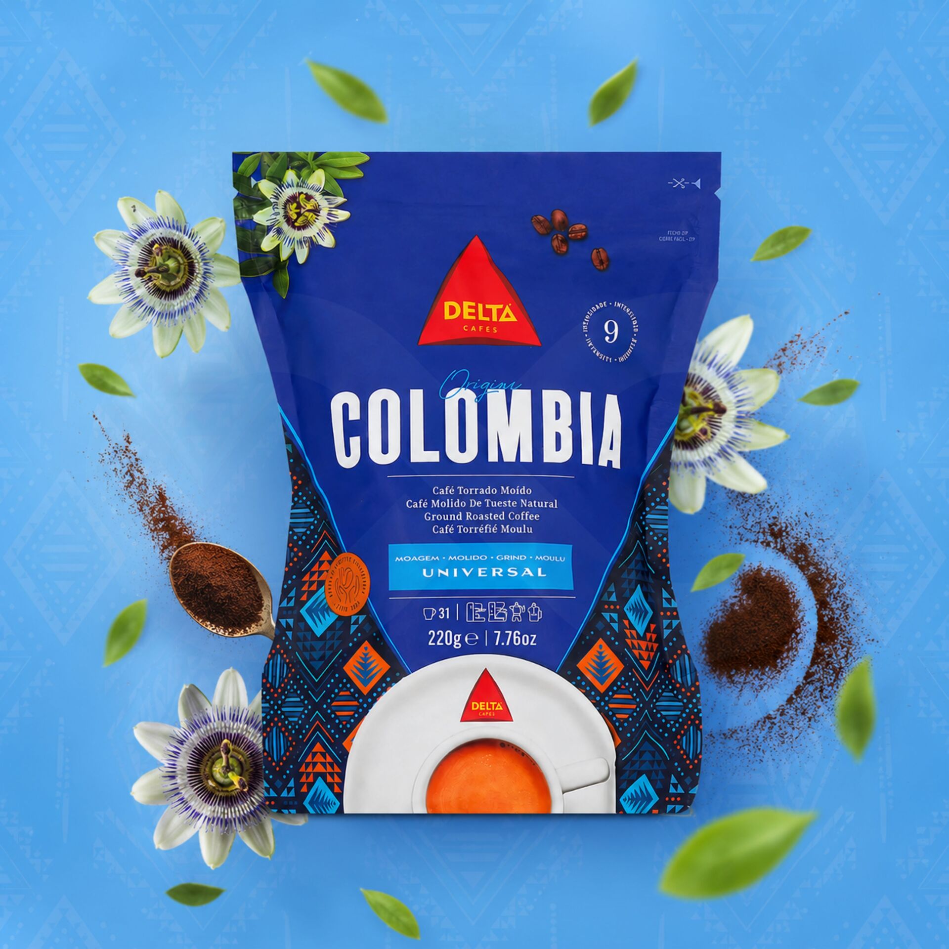 DELTA CAFÉS® Ground Coffee Colombia 220g