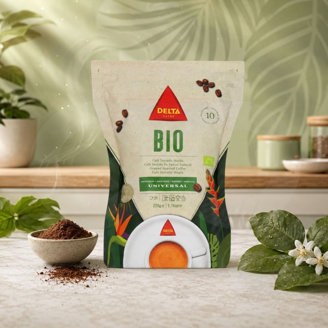 DELTA CAFÉS® Gemalen Koffie Bio 220g