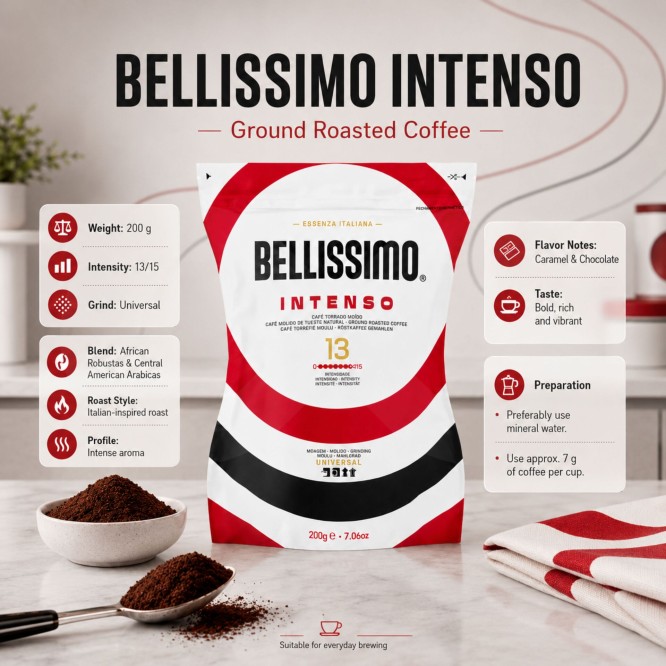 BELLÍSSIMO® Café Moulu Aroma Intenso 200g