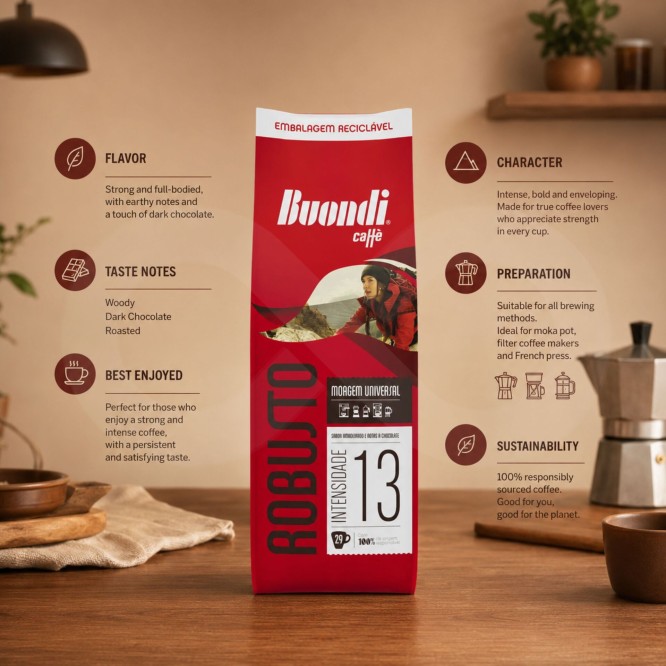 BUONDI� Ground Coffee Robusto 200g
