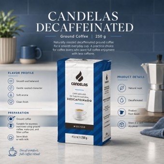 CANDELAS® Kaffeepulver Entkoffeinierter 250g