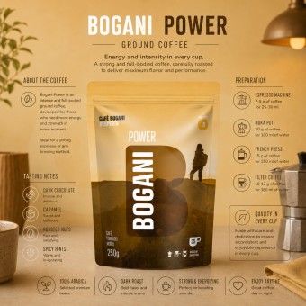 BOGANIŽ Ground Coffee Power 250g
