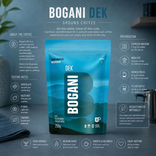 BOGANI� Caf� Molido Decaf 250g