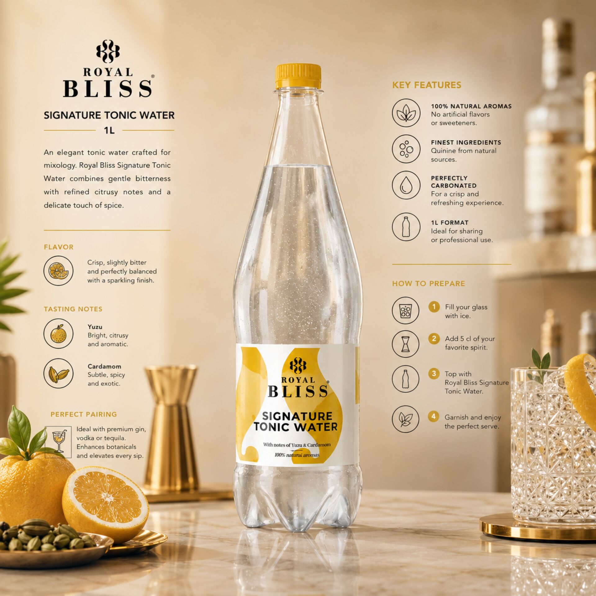 ROYAL BLISS® Signature Eau Tonique 1L