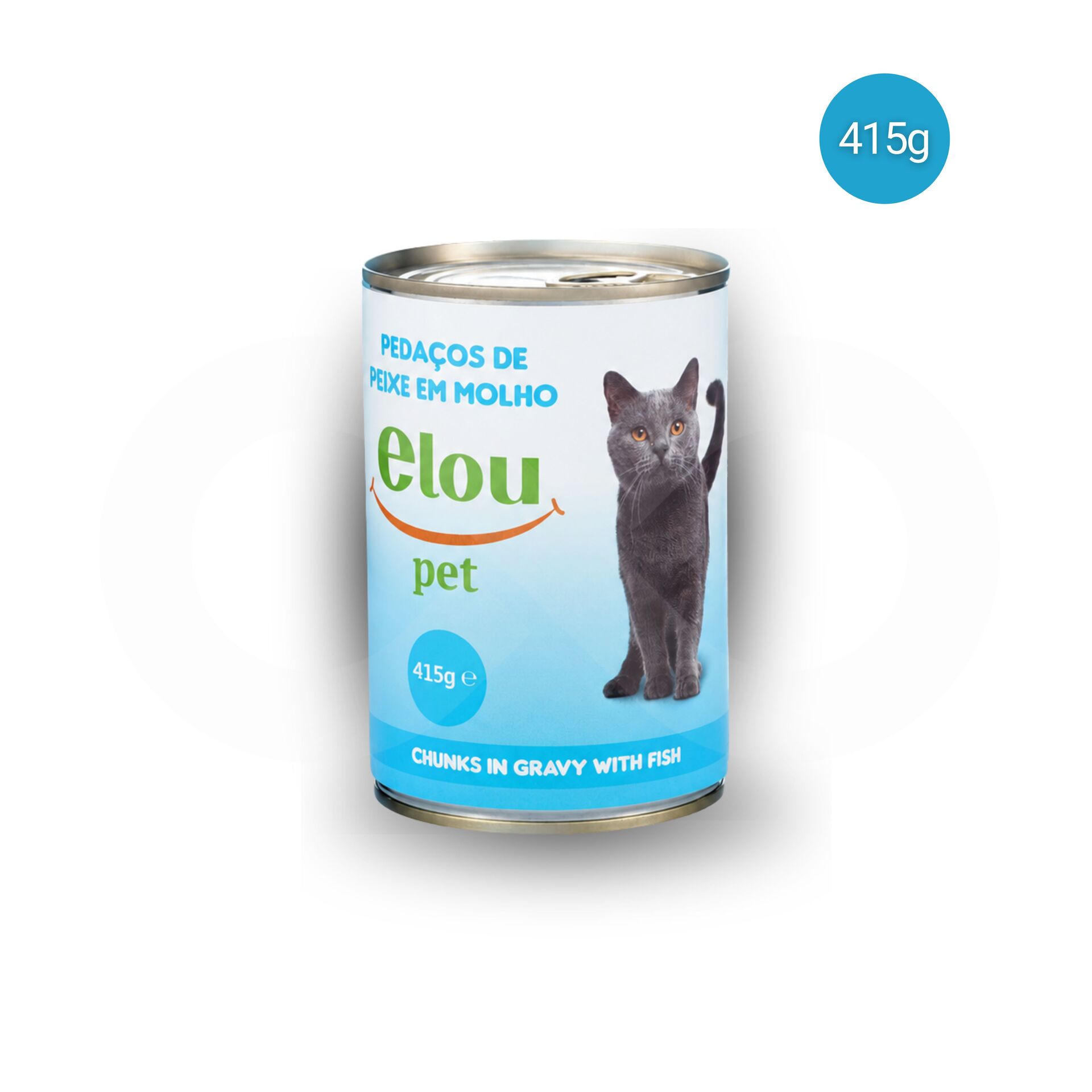 ELOU PET® Gato Trozos de Pescado en Salsa 415 g