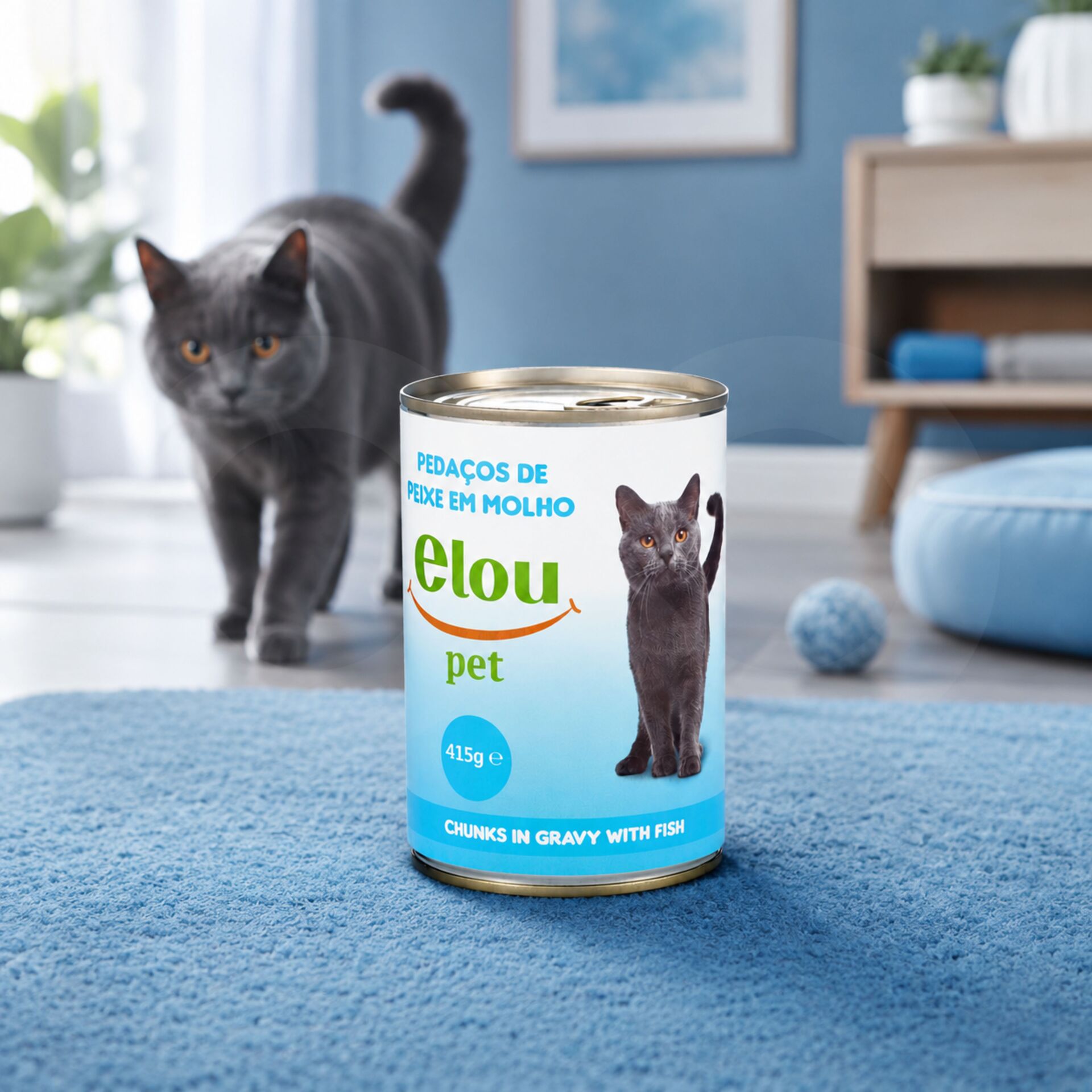 ELOU PET® Gato Trozos de Pescado en Salsa 415 g