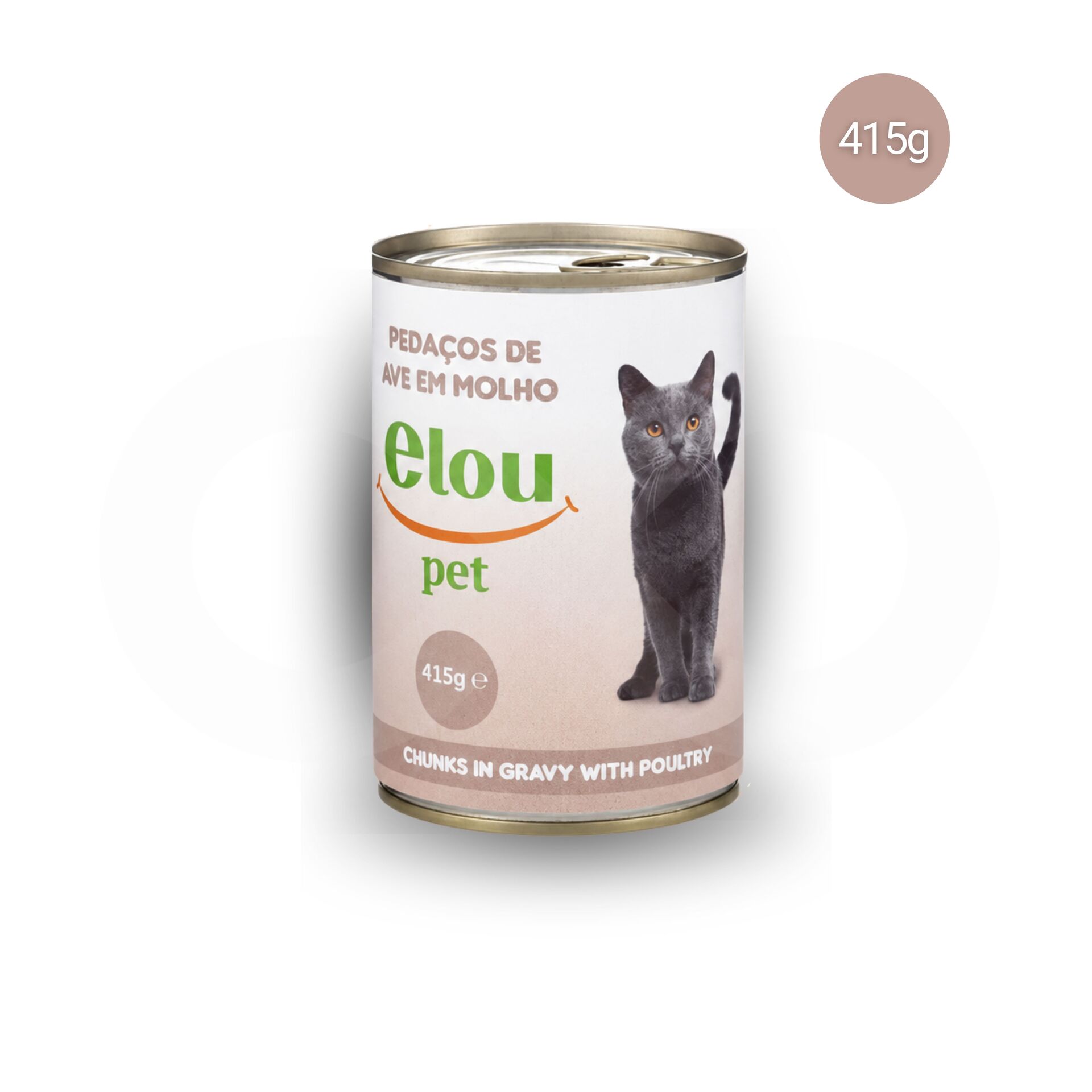 ELOU PET® Kat Stukjes Gevogelte in Saus 415 g