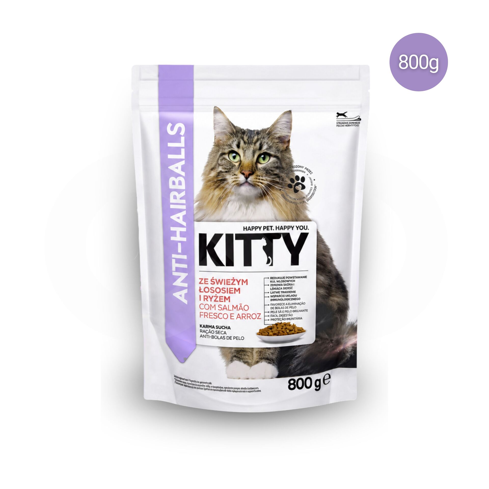 KITTY® Alimento Secco Controllo dei Boli di Pelo al Salmone