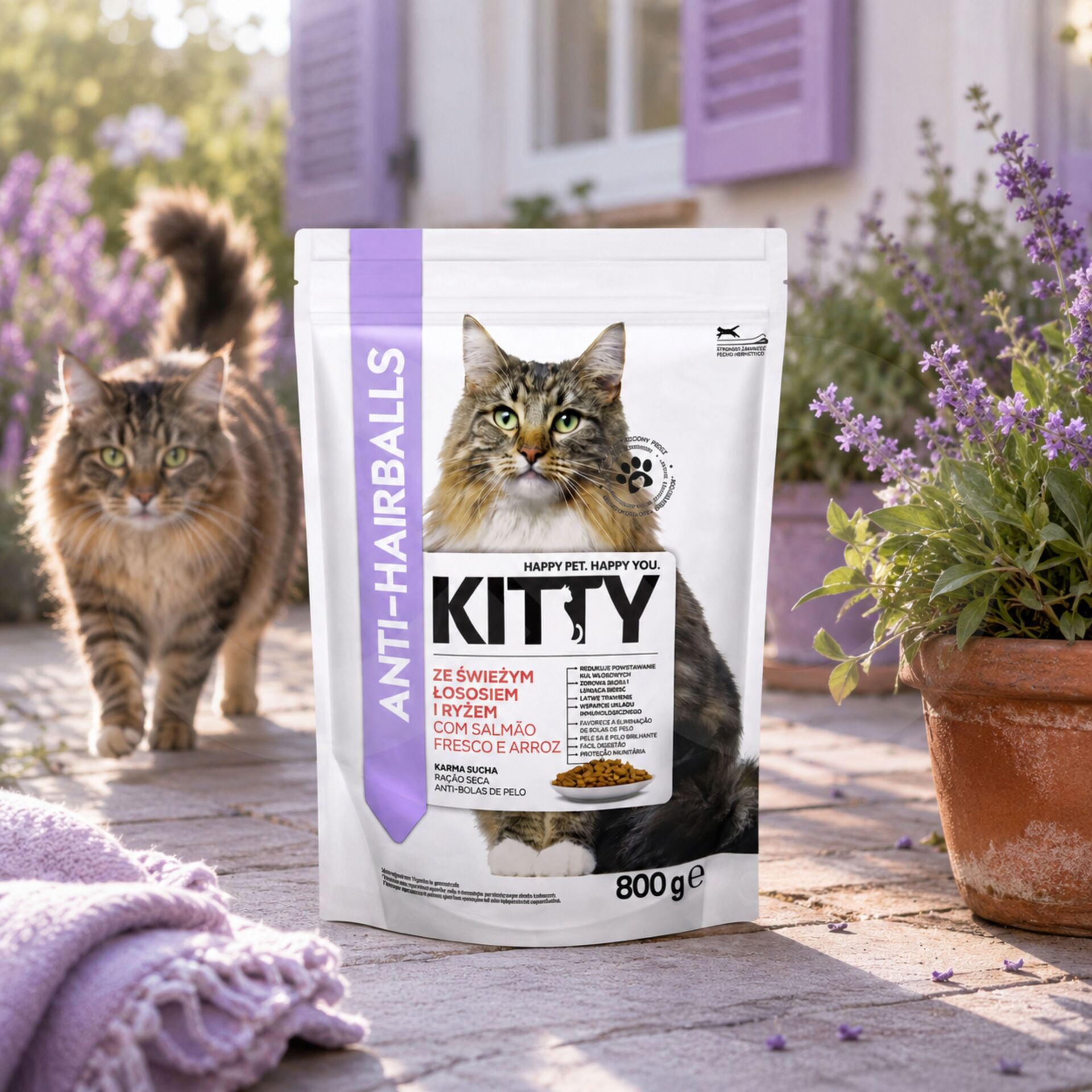 KITTY® Alimento Secco Controllo dei Boli di Pelo al Salmone