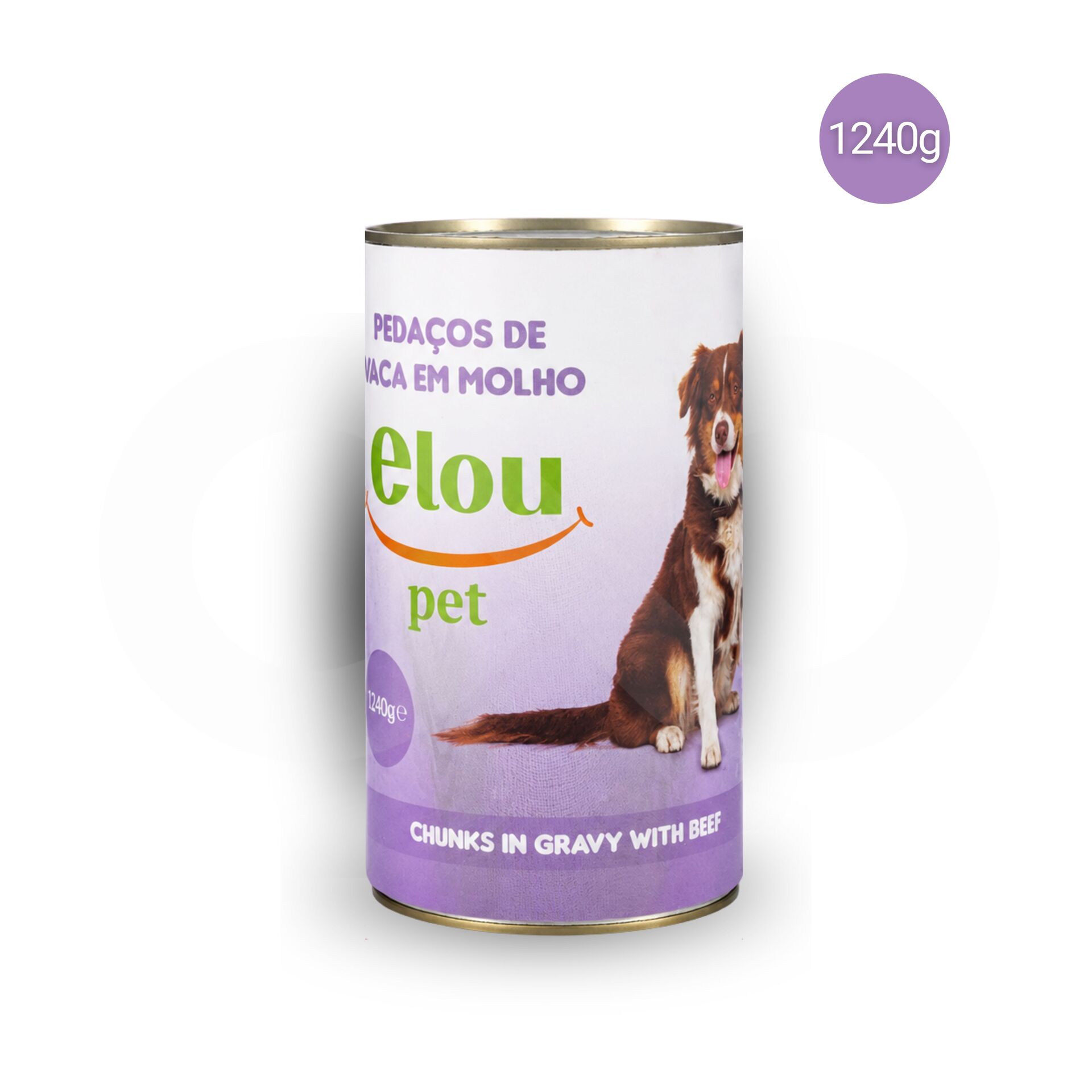 ELOU PETŪ Dog Beef Chunks in Gravy 1240 g