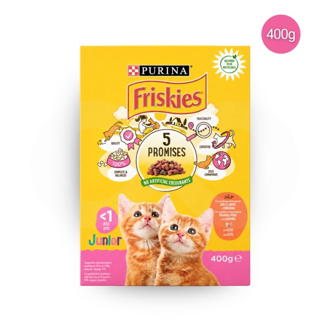 PURINA FRISKIES� Junior-Katze Huhn und Truthahn 400 g