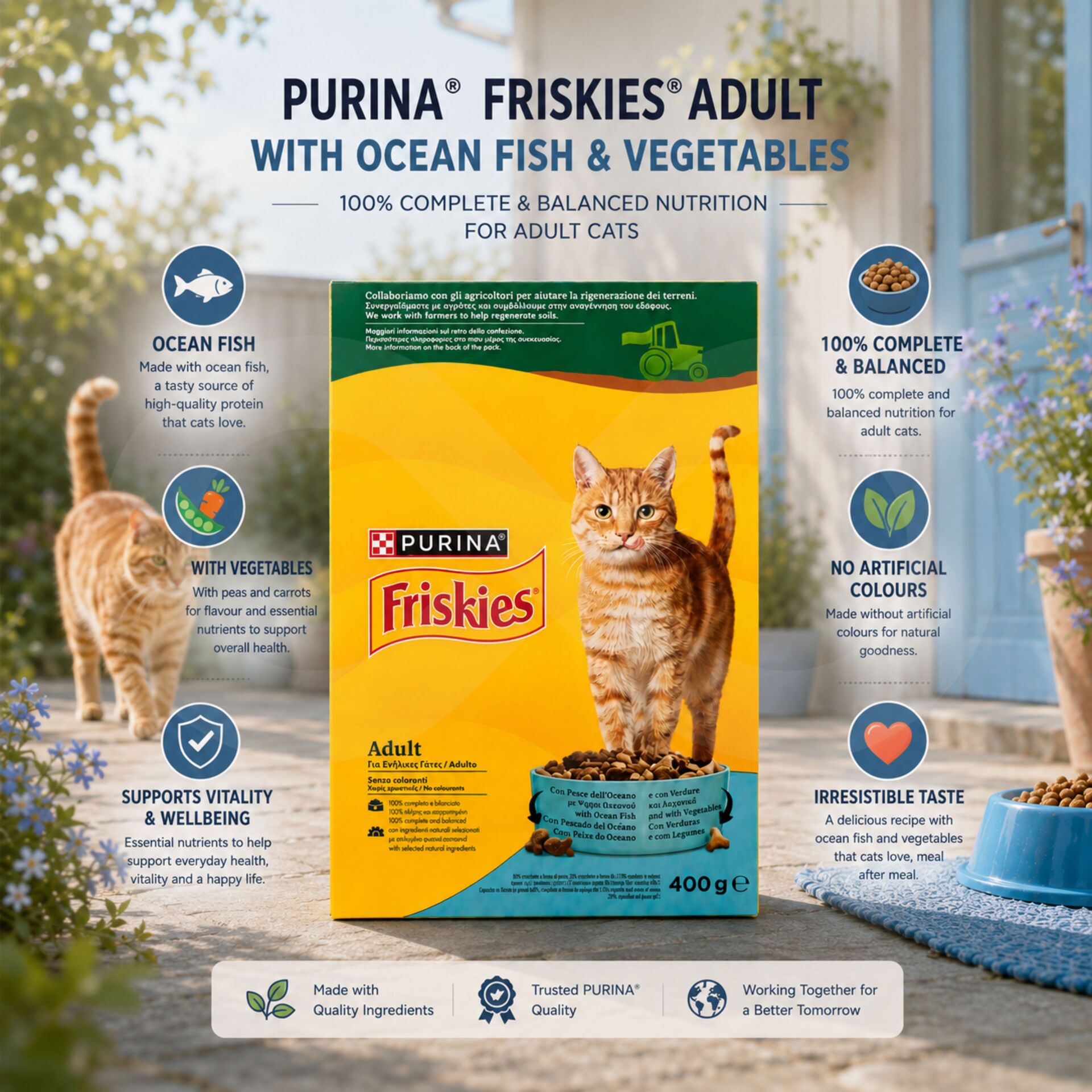 PURINAź Friskies Karma dla Doroslych Kotów Ryby Oceaniczne