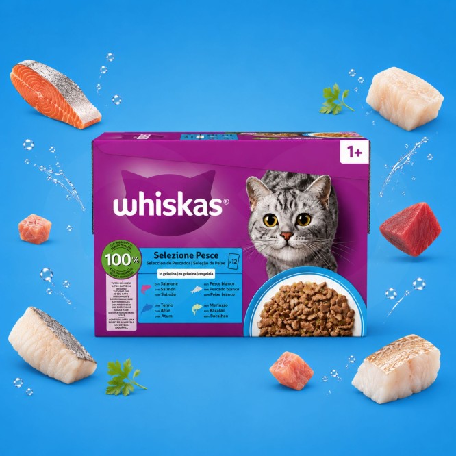 WHISKAS� Saszetki 1+ Lat Wyb�r Ryb 12 � 85 g