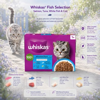 WHISKAS� Saszetki 1+ Lat Wyb�r Ryb 12 � 85 g