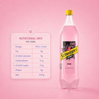 SCHWEPPES® Pink Zero Tonic Water 1L