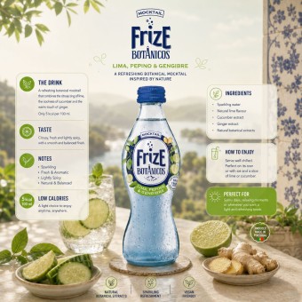 FRIZE® Mocktail Citron Vert, Concombre et Gingembre 250 ml