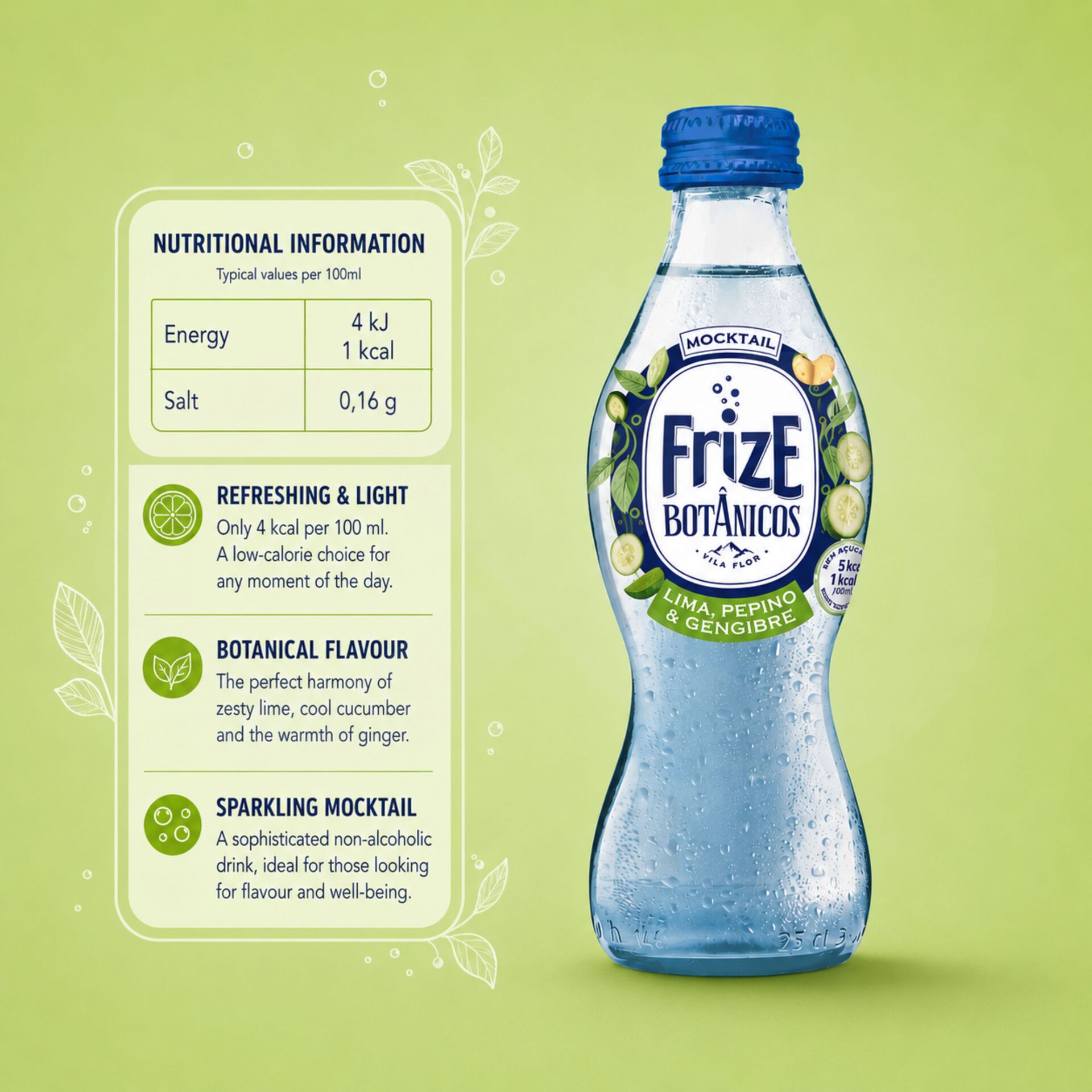 FRIZE® Mocktail Citron Vert, Concombre et Gingembre 250 ml