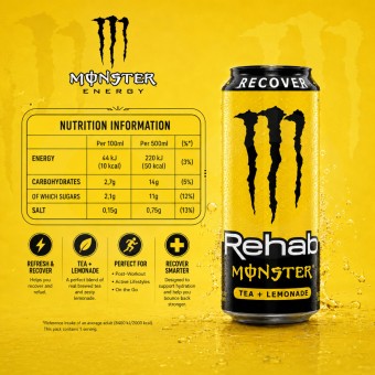 MONSTER ENERGY® Rehab Recover Lemon 500ml