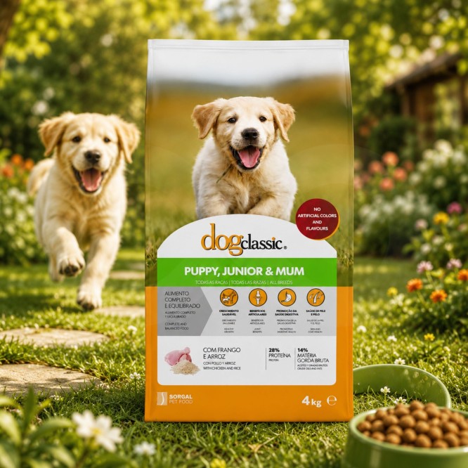 DOGCLASSIC® Seca Junior e Mãe Frango 4kg