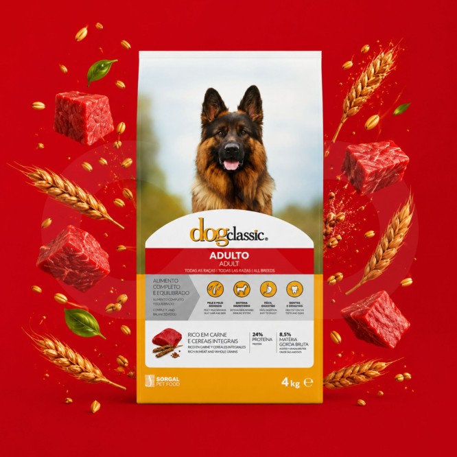 DOGCLASSIC® Seca Adulto Carne e Cereais 4kg