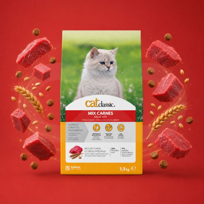 CATCLASSIC� Sucha Karma Mieszanka Mies 1,5 kg