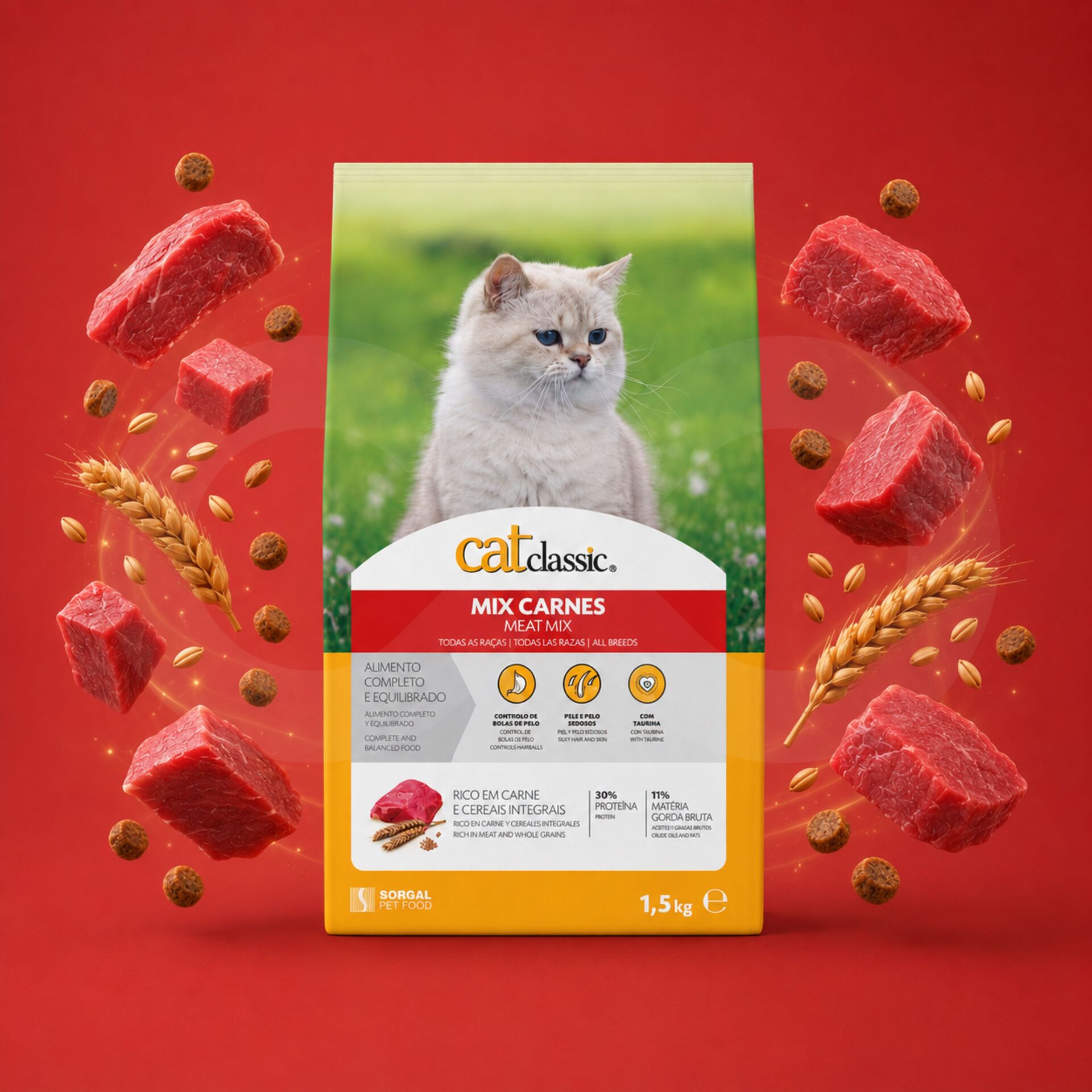 CATCLASSIC® Sucha Karma Mieszanka Mies 1,5 kg