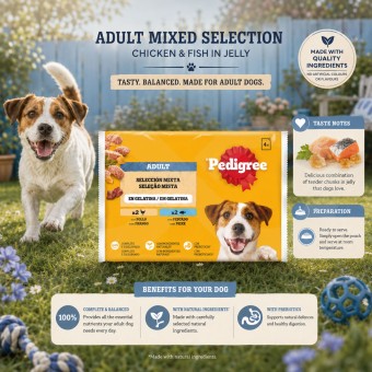 PEDIGREE® Adulte en Gelée Sélection Mixte 4 × 100 g