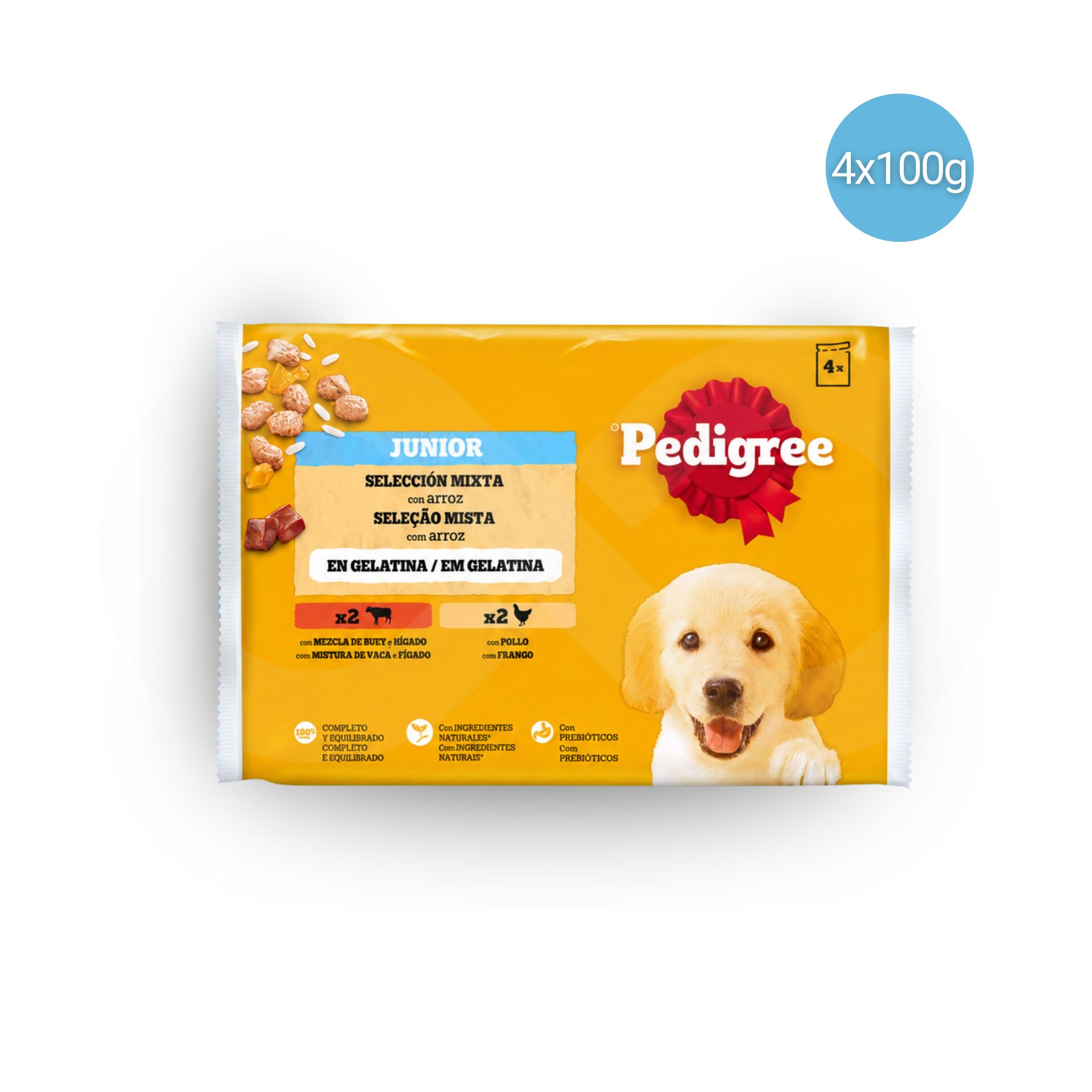 PEDIGREE® Junior w Galaretce Wybór Mieszany 4 × 100 g