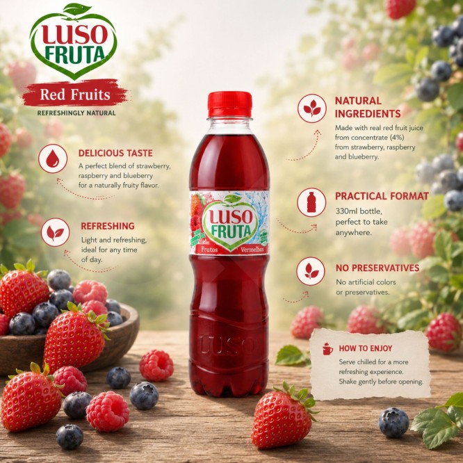 LUSO® Fruta Frutos Vermelhos 330ml