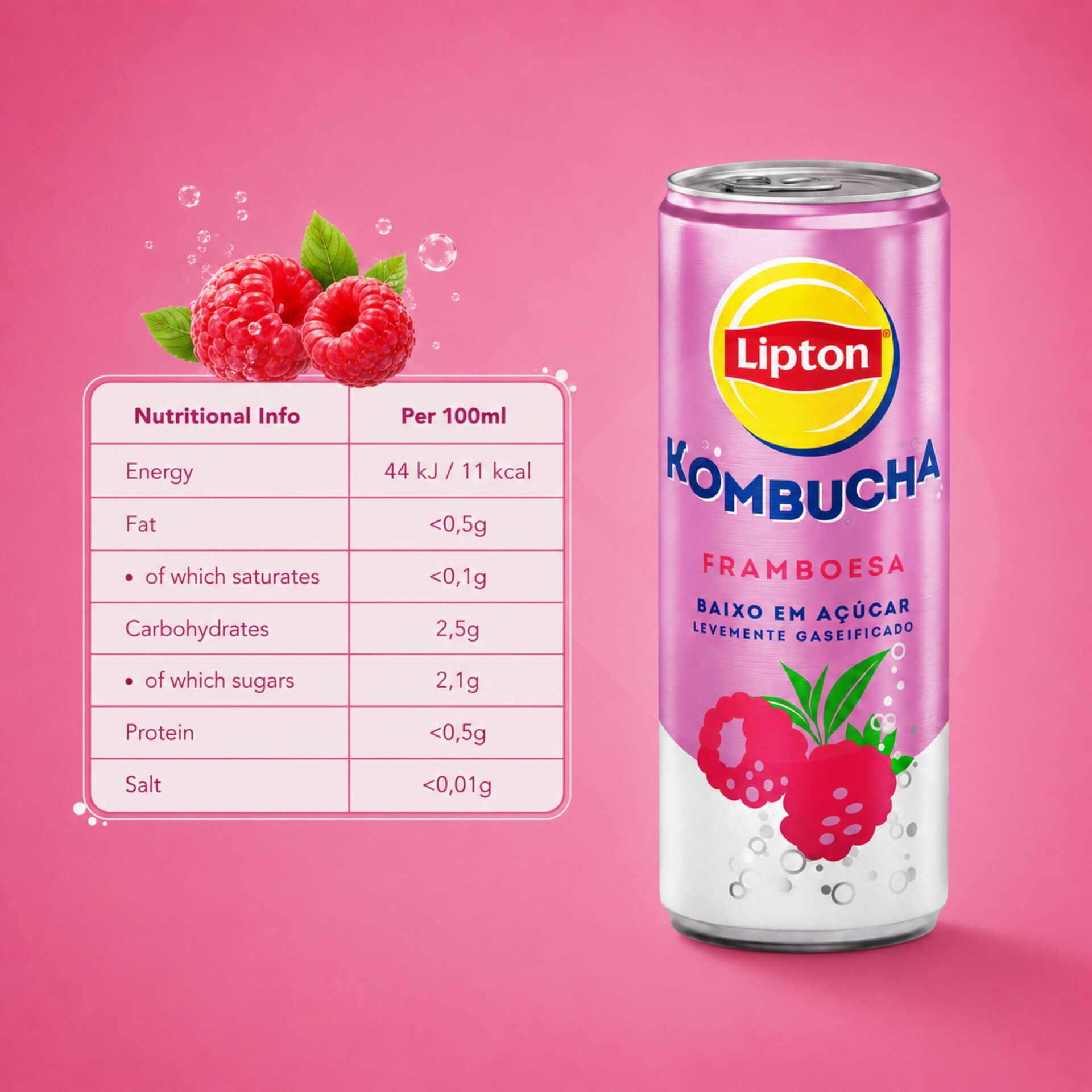 LIPTON® Kombucha Lampone 330 ml