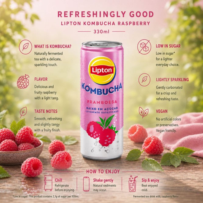 LIPTON� Kombucha Malina 330 ml