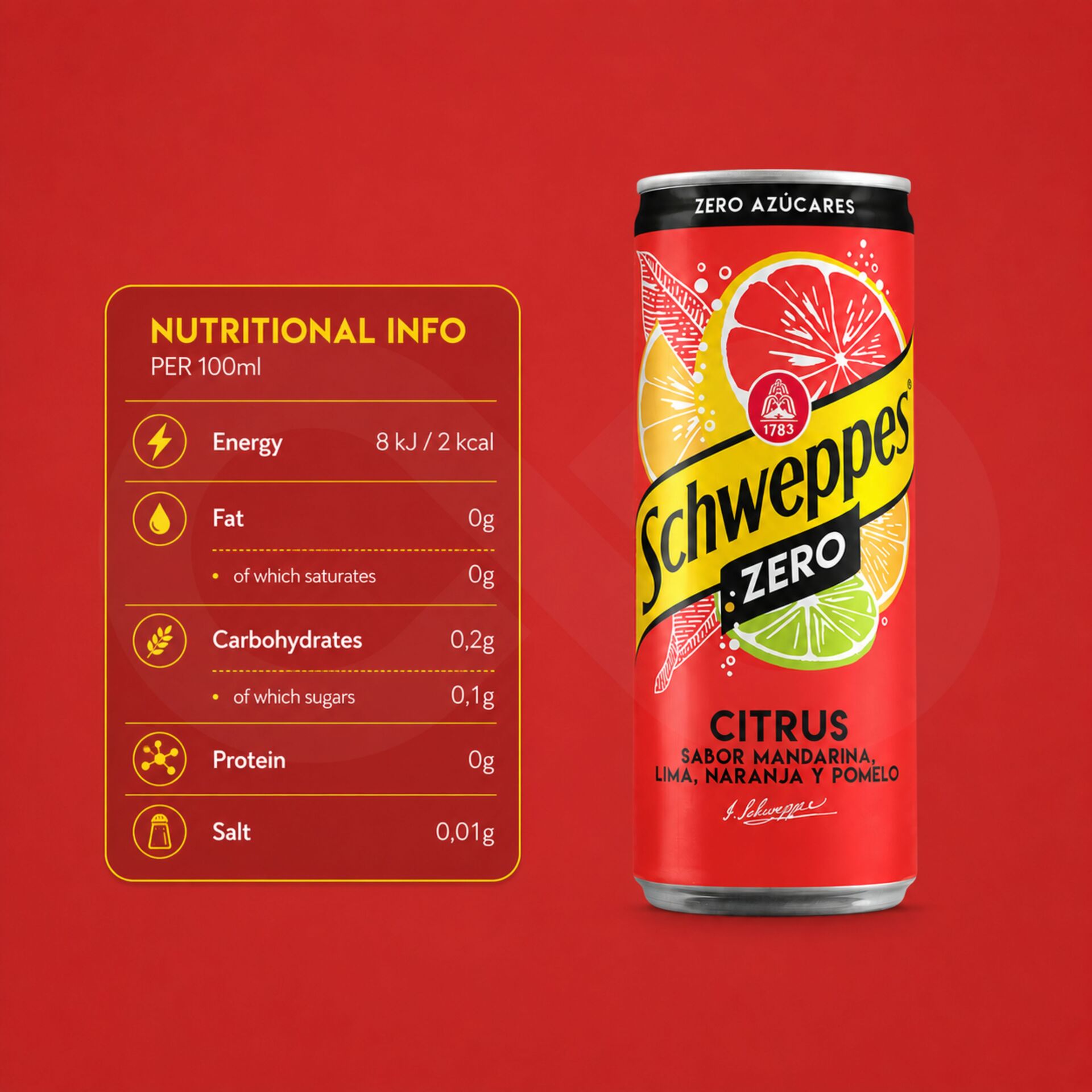 SCHWEPPES® Woda tonizujaca Citrus Zero 330ml