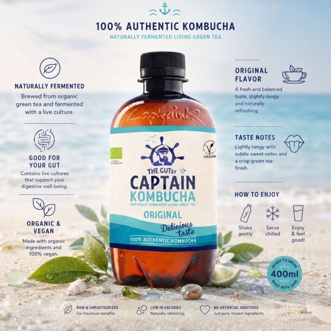 THE GUTSY CAPTAIN� Kombucha Original 400ml