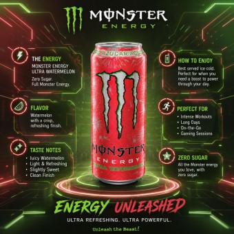 MONSTER ENERGY� Ultra Watermelon 500ml