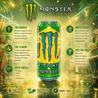 MONSTER ENERGY� Rio Punch 500ml