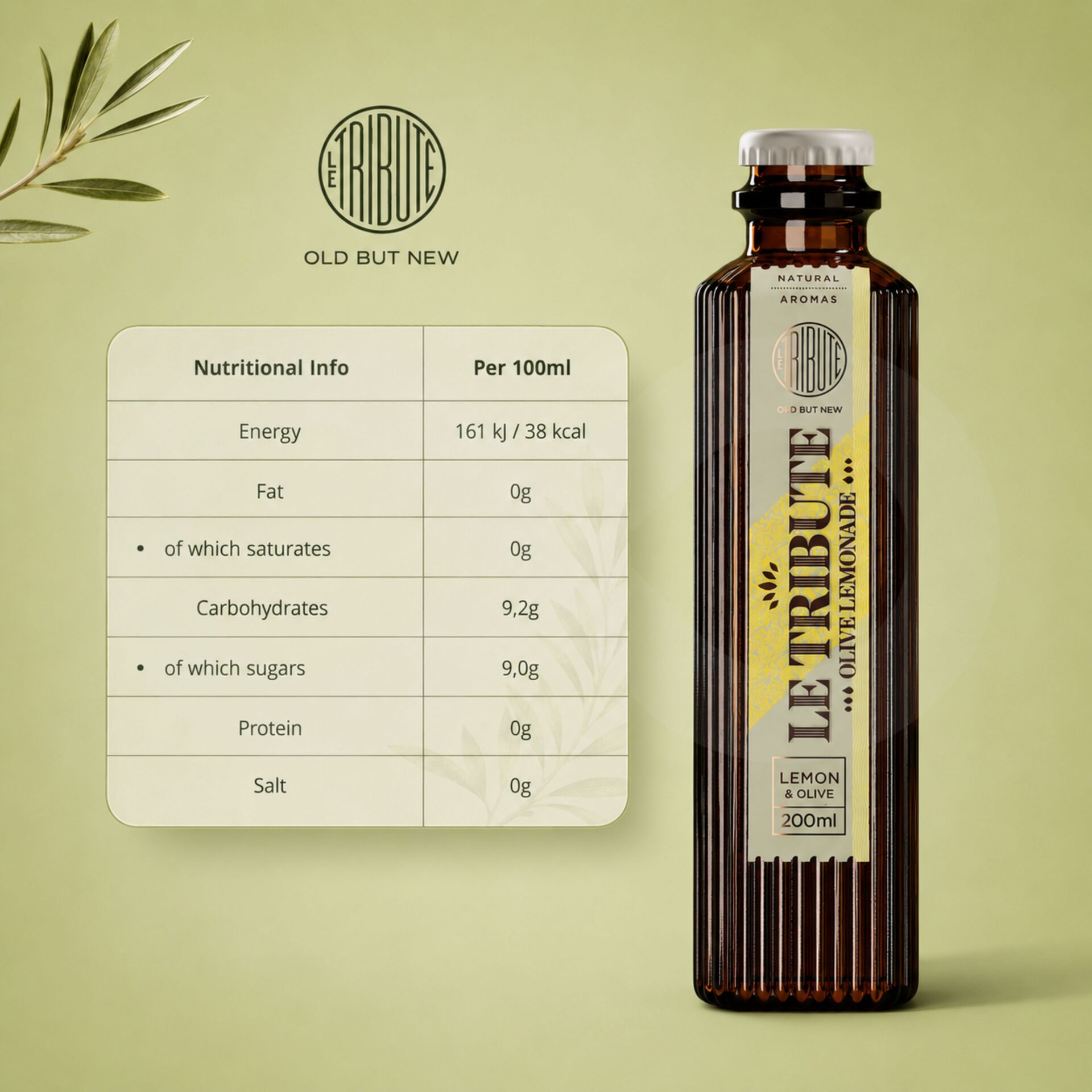 LE TRIBUTE® Olive Lemonade 200ml