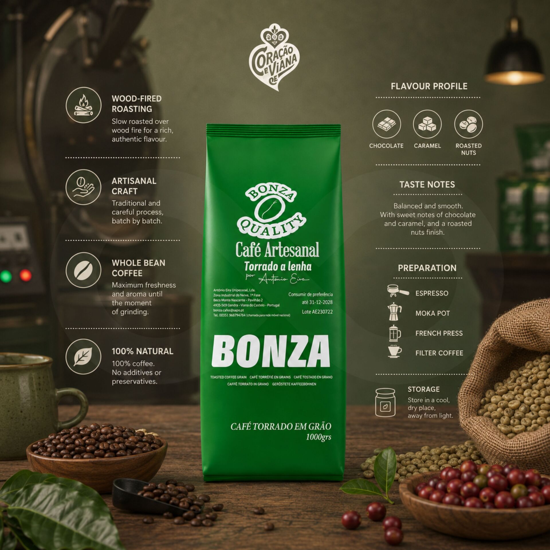 BONZAŽ Groene Koffiebonen 1 kg