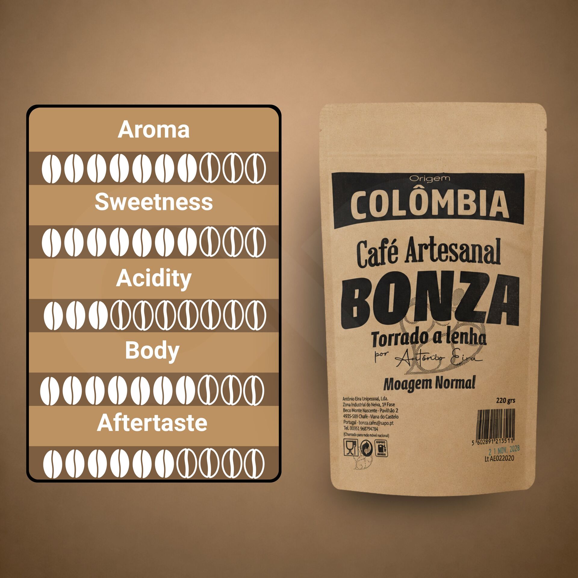 BONZAŽ Colombia Origin Ground Coffee 220g