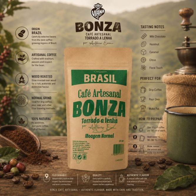 BONZA� Caf� Moulu Origine Br�sil 220g
