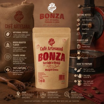 BONZA® Café Moulu Mouture Grossière 250g