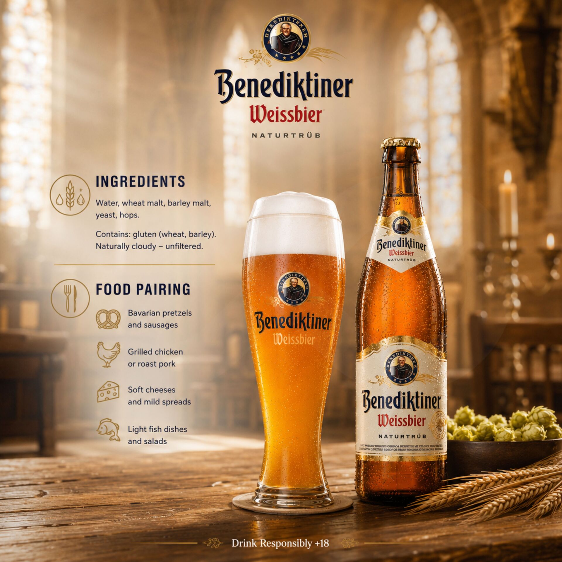 BENEDIKTINER® Weissbier 500ml