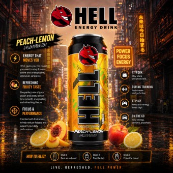 HELL ENERGY� Peach-Lemon 500ml