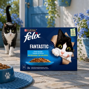 PURINA® FELIX Fantastic Selección de Pescados 12x85g