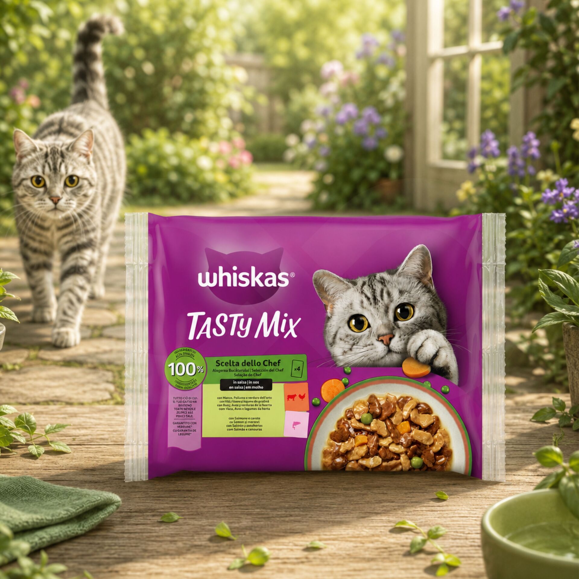 WHISKAS® Nassfutter Tasty Mix Auswahl des Chefs 4x85g