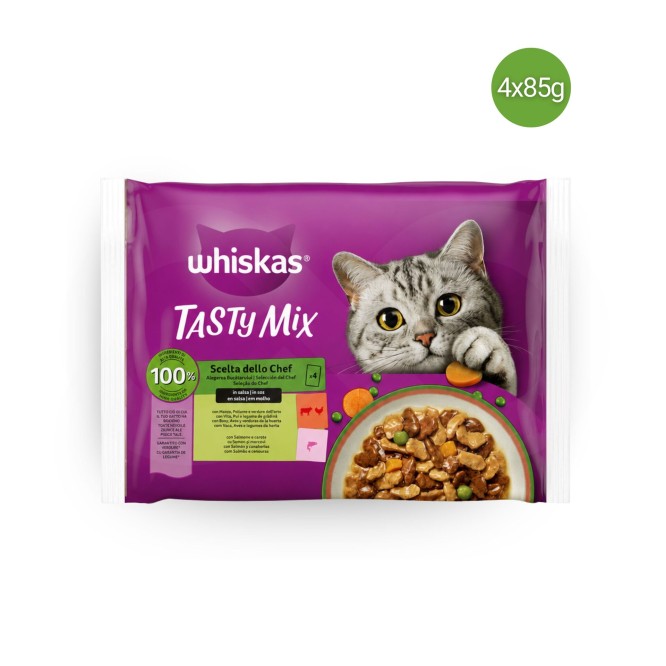 WHISKAS® Nassfutter Tasty Mix Auswahl des Chefs 4x85g