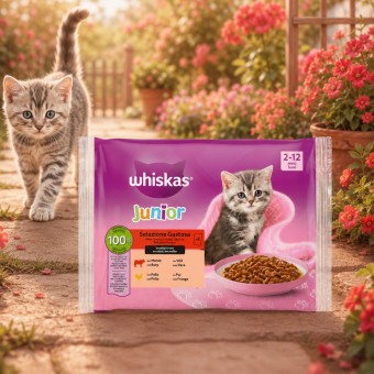 WHISKAS� Junior Karma Mokra Klasyczne Receptury 4x85g