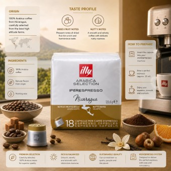 ILLY® Cápsulas Iperespresso Nicaragua 18 un.