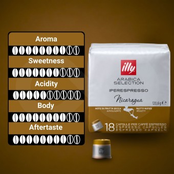 ILLY® Cápsulas Iperespresso Nicaragua 18 un.