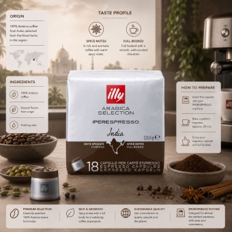 ILLY® Cápsulas Iperespresso India 18 uds.