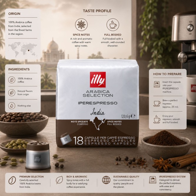 ILLY® Capsules Iperespresso India 18 u.
